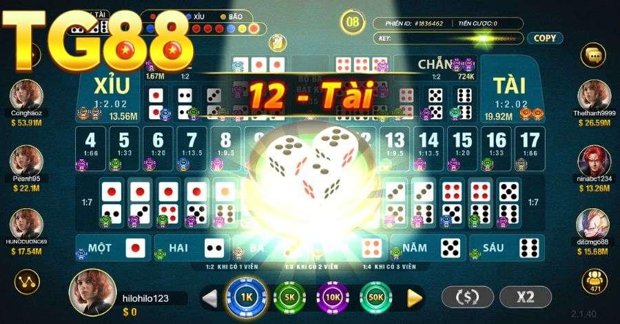 Tài Xỉu TG88 thu hút lượt tham gia chơi khủng mỗi ngày